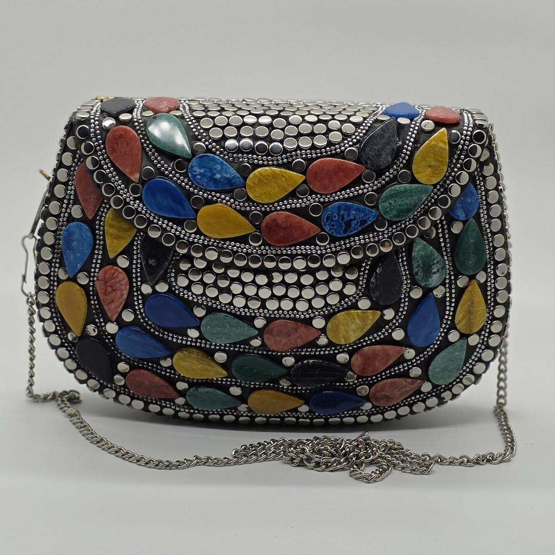 Embellished Box Clutch
