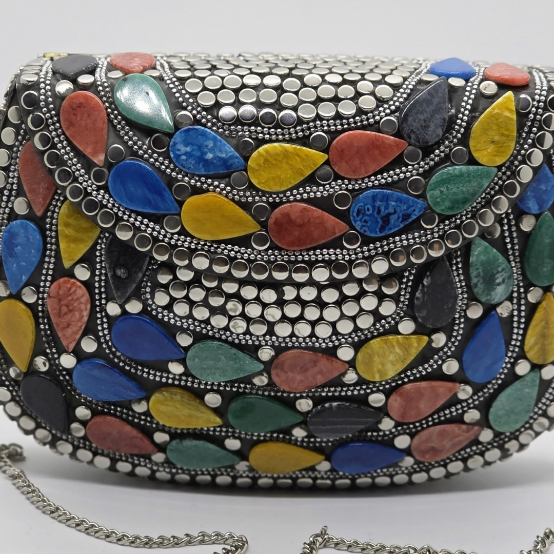 Embellished Box Clutch