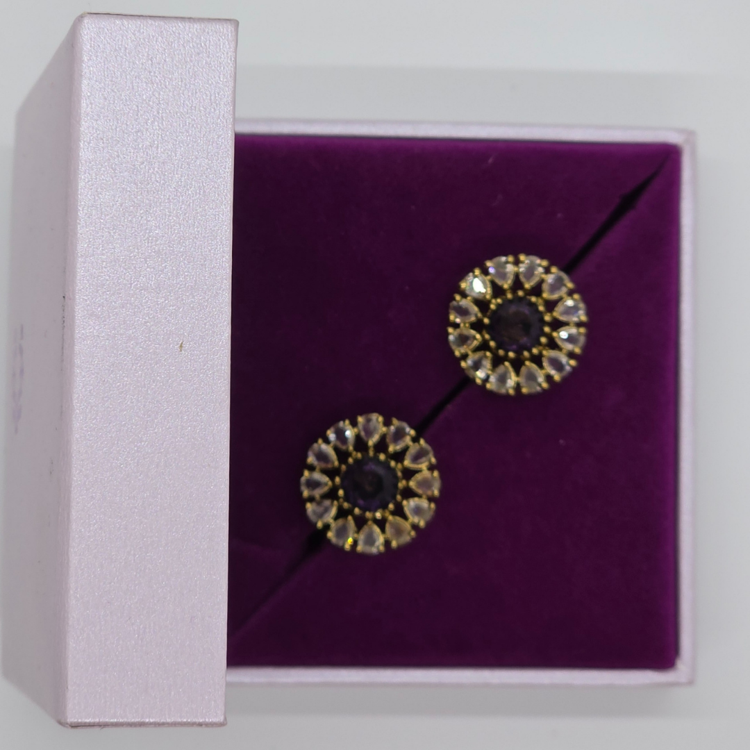 CZ Earrings with a regal touch